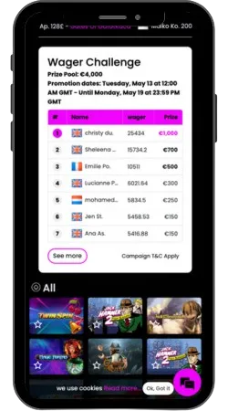 Love Casino Challenge Interface